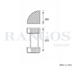 Kệ góc tam giác đôi RANGOS RG-PK3A001B