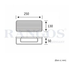 Kệ góc chữ nhật đơn RANGOS RG-PK3A002