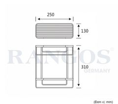 Kệ góc chữ nhật đôi RANGOS RG-PK3A002B