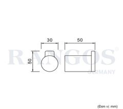 Móc treo khăn đơn 1 móc RANGOS RG-PK4805
