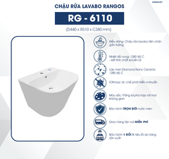 Chậu rửa lavabo liền chân Rangos RG- 6110