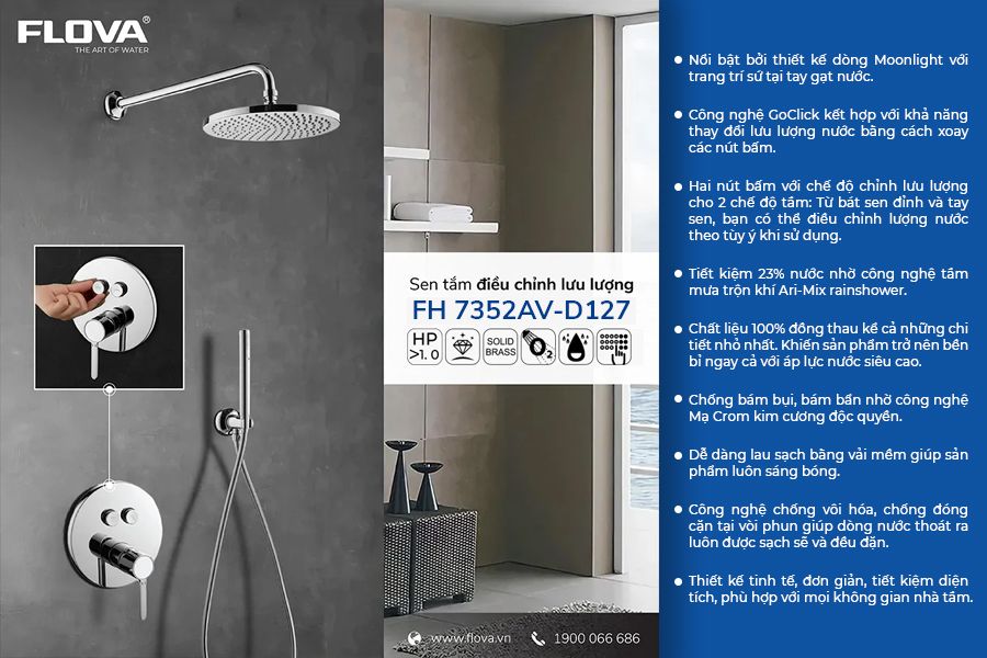 Sen âm tường chỉnh lưu lượng FH 7352AV-D127