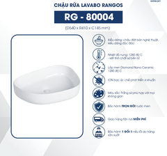 Chậu rửa lavabo đặt bàn Rangos RG-80004
