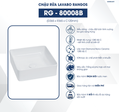 Chậu rửa lavabo đặt bàn Rangos RG-80008B