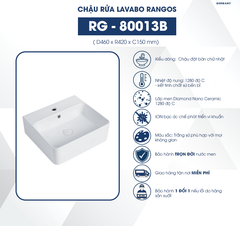 Chậu rửa lavabo đặt bàn Rangos RG-80013B