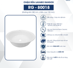 Chậu rửa lavabo đặt bàn RG-80018