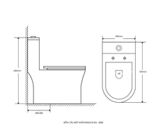 Bồn cầu một khối Rangos RG-8082