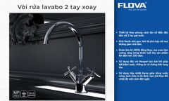 Vòi chậu rửa mặt 2 tay xoay FH 8217C-617