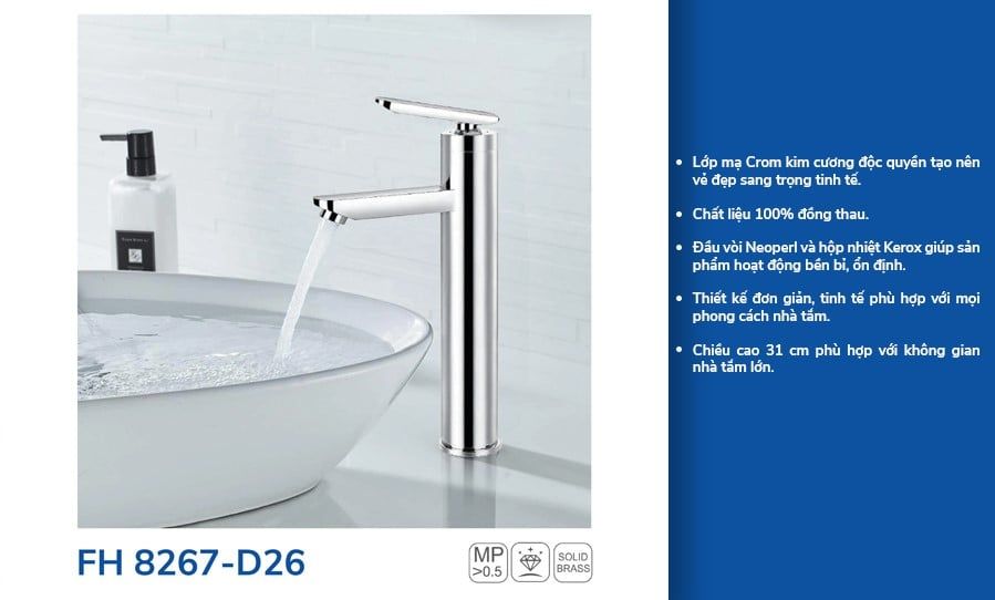 Vòi Lavabo thân cao FH 8267-D26
