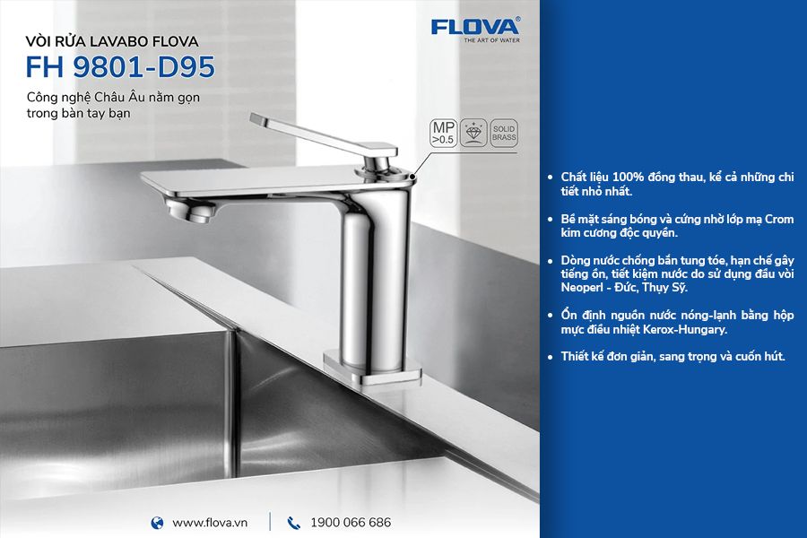 Vòi Lavabo gắn chậu FH 9801-D95