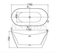 BỒN TẮM ĐẶT SÀN CAO CẤP RANGOS RG-B1870-17
