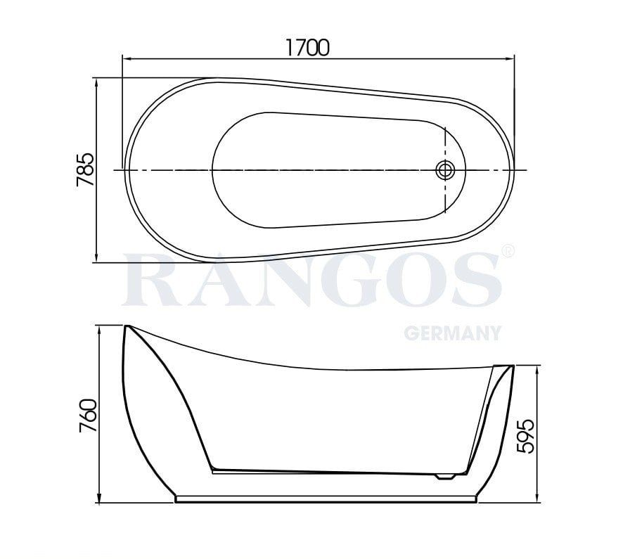 BỒN TẮM ĐẶT SÀN CAO CẤP RANGOS RG-B1883A