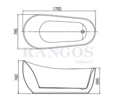BỒN TẮM ĐẶT SÀN CAO CẤP RANGOS RG-B1883A