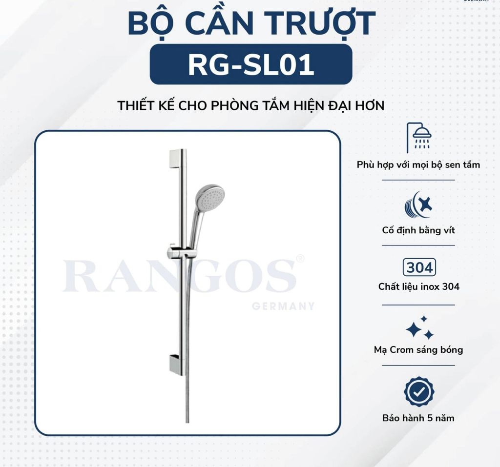 Bộ cần trượt kèm vòi hoa sen RG-SL01