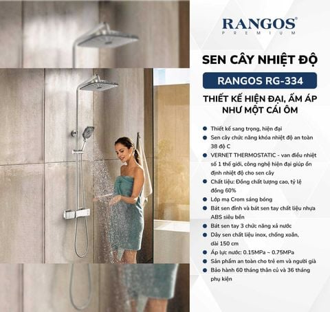 Bộ sen cây nhiệt độ cao cấp Rangos RG-334
