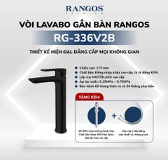 Bộ vòi lavabo gắn bàn Rangos RG-336V2B