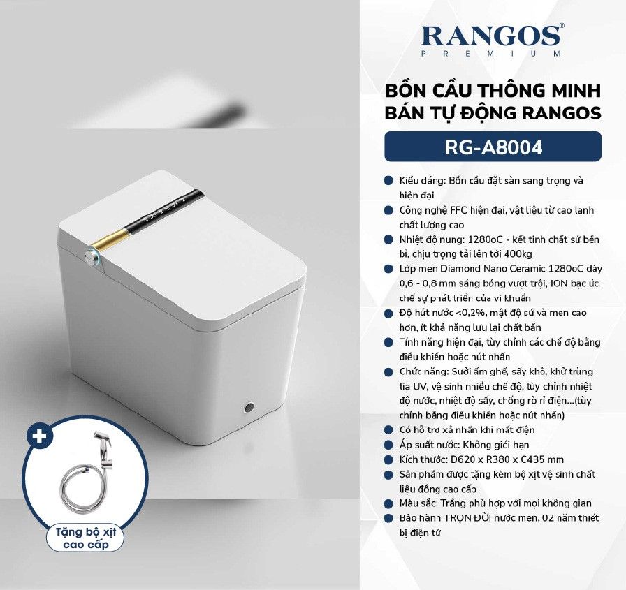 Bồn cầu thông minh tự động RANGOS RG-A8004