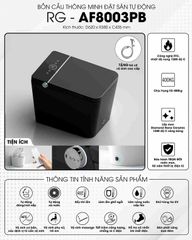 Bồn cầu thông minh tự động Rangos RG-AF8003PB