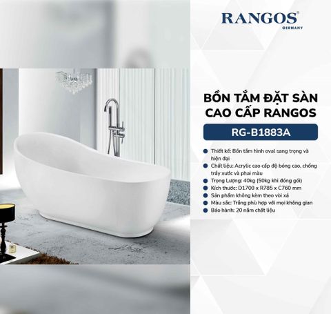 BỒN TẮM ĐẶT SÀN CAO CẤP RANGOS RG-B1883A