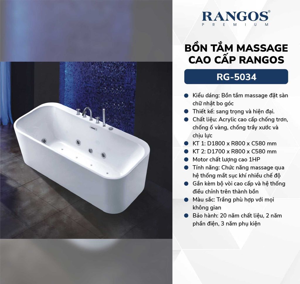 Bồn tắm massage cao cấp RG-5034