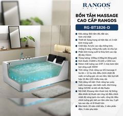 BỒN TẮM MASSAGE CAO CẤP RG-BT1826-D