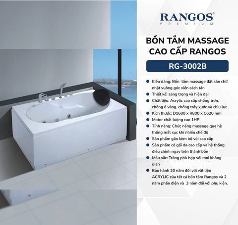 BỒN TẮM MASSAGE CAO CẤP RG-3002B