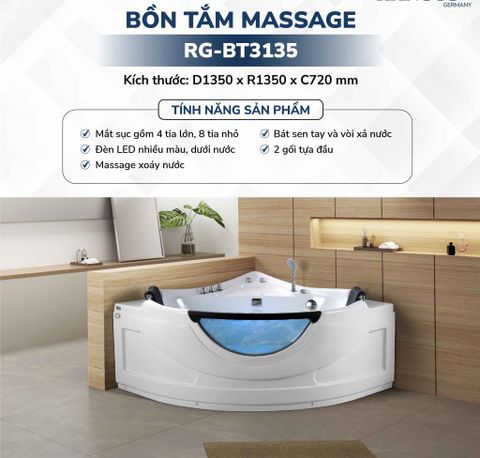 BỒN TẮM MASSAGE CAO CẤP RG-BT3135