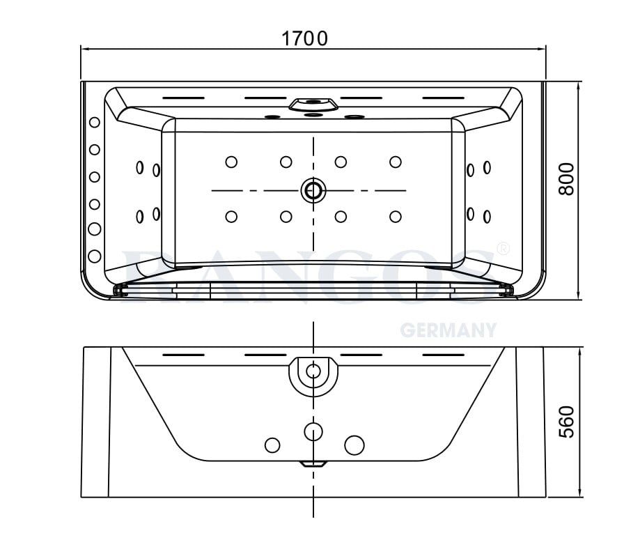 BỒN TẮM MASSAGE RG-BT1777-D