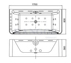 BỒN TẮM MASSAGE RG-BT1777-D