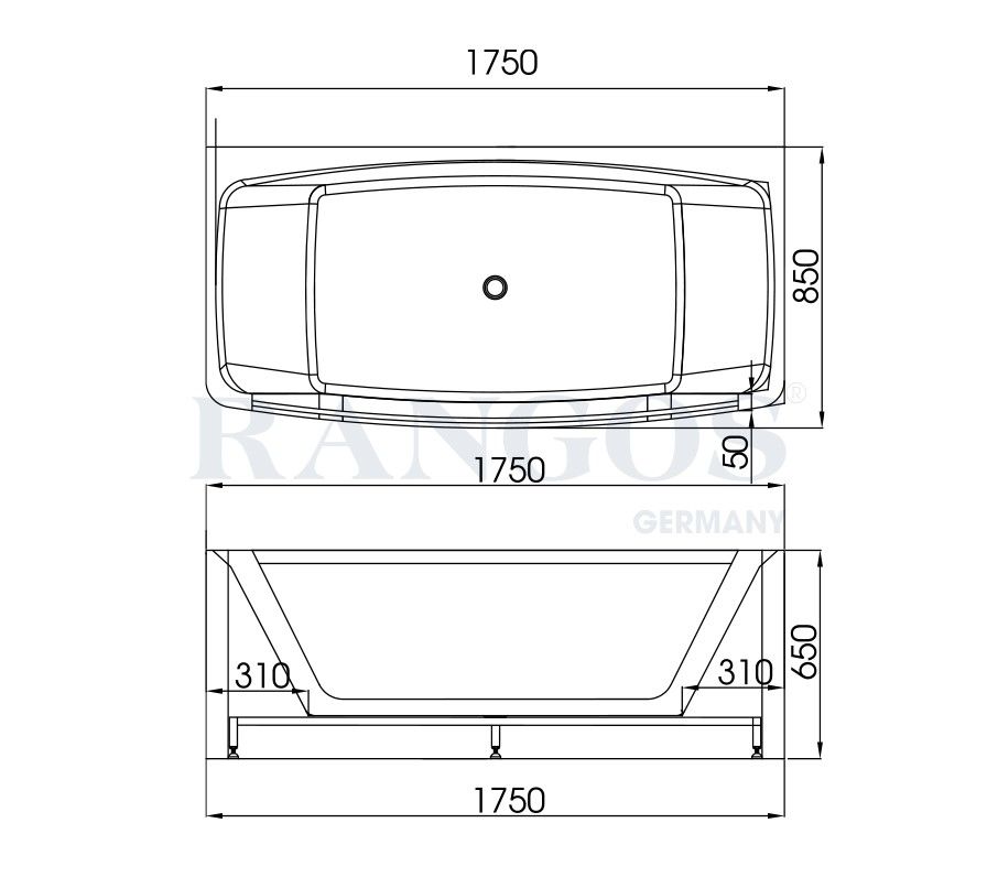BỒN TẮM MASSAGE CAO CẤP RG-BT1822