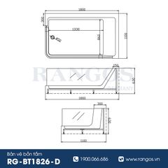 BỒN TẮM MASSAGE CAO CẤP RG-BT1826-D