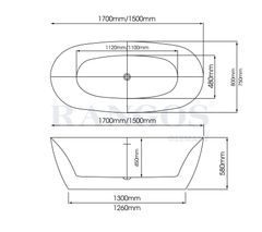 BỒN TẮM ĐẶT SÀN CAO CẤP RANGOS RG-B1863-15