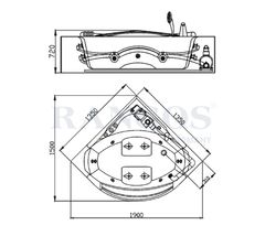 BỒN TẮM MASSAGE CAO CẤP RG-BT3135