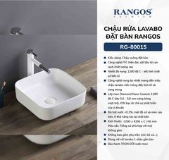 Chậu rửa lavabo đặt bàn Rangos RG-80015