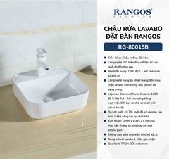 Chậu rửa lavabo đặt bàn Rangos RG-80015B