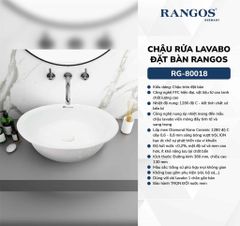 Chậu rửa lavabo đặt bàn RG-80018