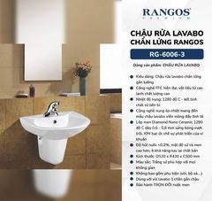 Chậu rửa lavabo chân lửng Rangos RG-6006-3