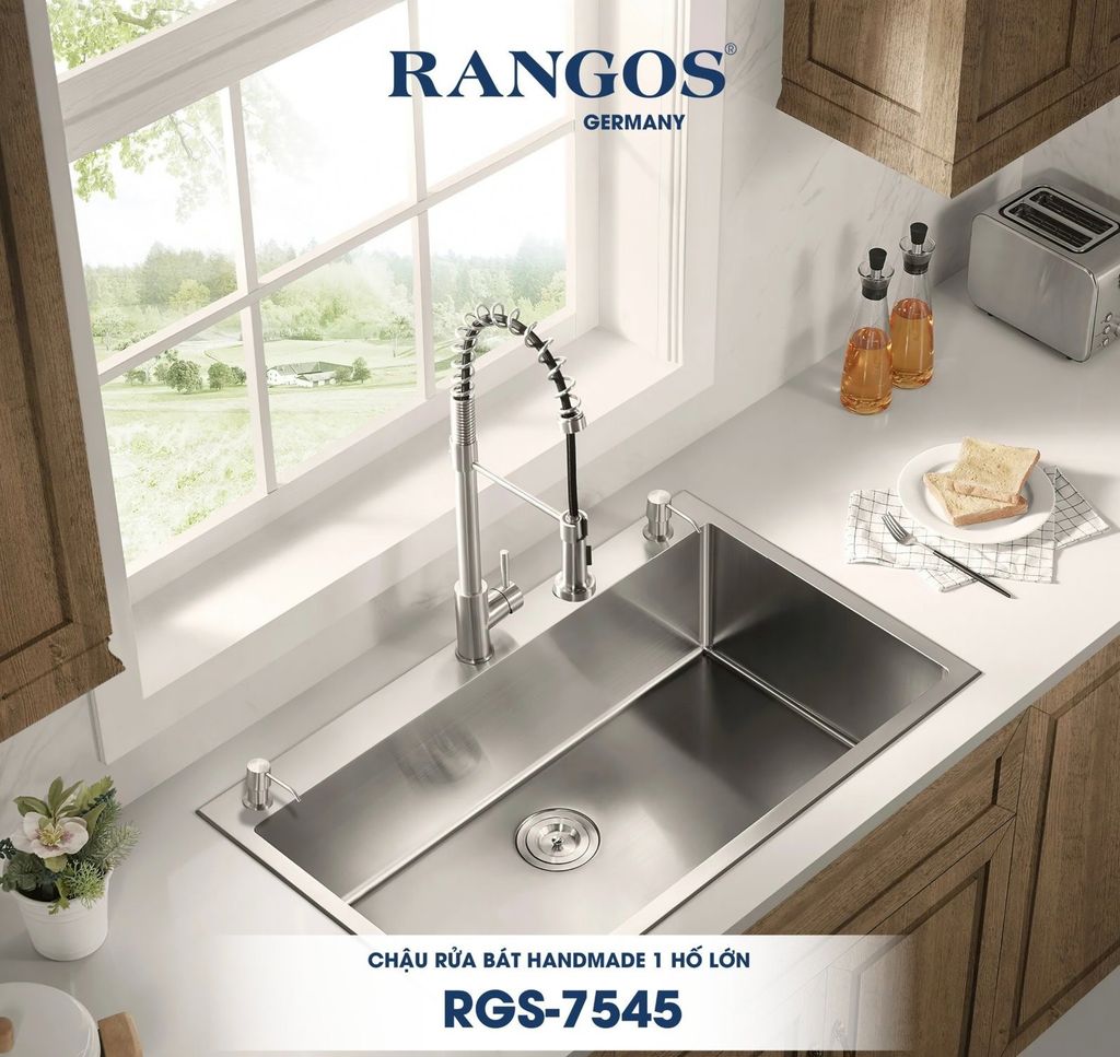 Chậu rửa bát HANDMADE 1 hố lớn RGS-7545