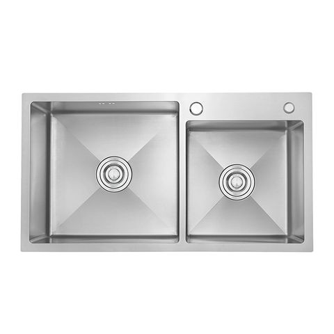 Chậu rửa bát HANDMADE 2 hố lệch RGS-8245L