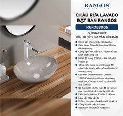 Chậu rửa lavabo đặt bàn Rangos RG-DE8005