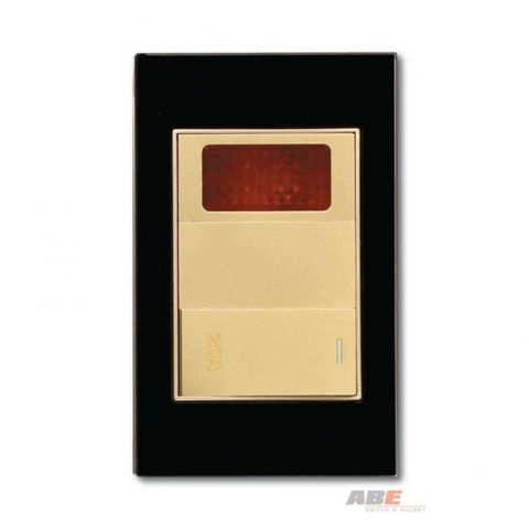 Công tắc 20A kèm Đèn báo Crystal Black