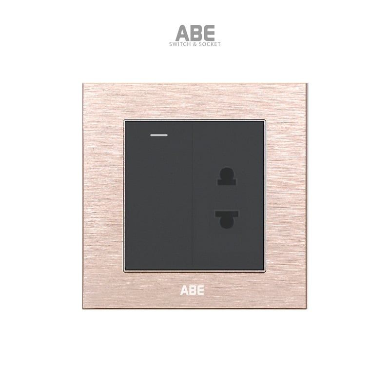 Công tắc đơn kèm Ổ cắm đơn Titanium S