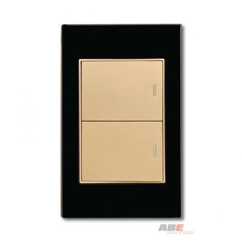 Công tắc đôi Crystal Black