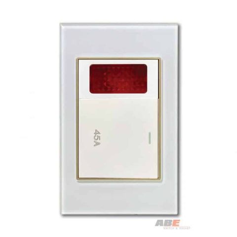 Công tắc 45A kèm Đèn báo Crystal White