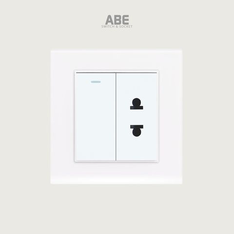 Công tắc đơn kèm Ổ cắm đơn Crystal S