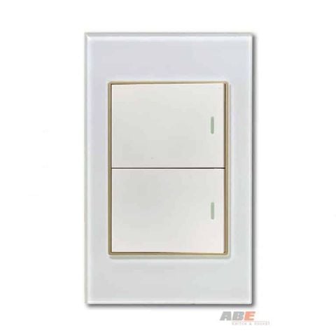 Công tắc đôi Crystal White