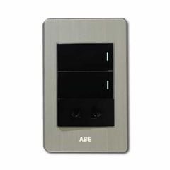 Công tắc đôi kèm Ổ cắm đơn Satin B