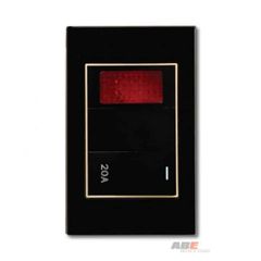 Công tắc 20A kèm Đèn báo Crystal Black