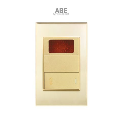 Công tắc 20A kèm Đèn báo Crystal Gold