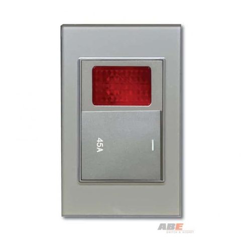 Công tắc 45A kèm Đèn báo Crystal Grey